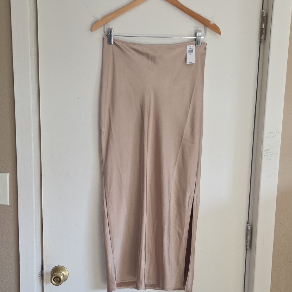 Champaign Satin Skirt